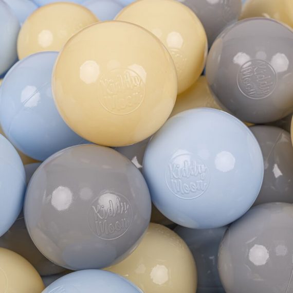 700 Balles/7Cm Balles Colorées Plastique Pour Piscine Enfant Bébé Fabriqué En EU, Bleu Pastel/Jaune Pastel/Gris - bleu pastel/jaune pastel/gris 5905054804916 5905054804916