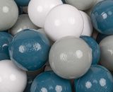 Kiddymoon - 700 Balles/7Cm Balles Colorées Plastique Pour Piscine Enfant Bébé Fabriqué En eu, Turquoise Foncé/Vert De Gris/Blanc - turquoise 5905054804312 5905054804312