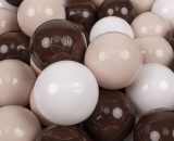Kiddymoon - 700 Balles/7Cm Balles Colorées Plastique Pour Piscine Enfant Bébé Fabriqué En eu, Beige Pastel/Brun/Blanc - beige pastel/brun/blanc 5905054804435 5905054804435