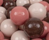 Kiddymoon - 700 Balles/7Cm Balles Colorées Plastique Pour Piscine Enfant Bébé Fabriqué En eu, Beige Pastel/Saumon/Brun - beige pastel/saumon/brun 5905054804527 5905054804527