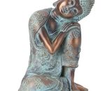 Premier - Mandala Sculptures, Statue de Bouddha Figurine Méditation Décor Bronze Couleur Antirouille Sculpture Décoration pour Intérieur/Extérieur 5406651626296 cy-3547