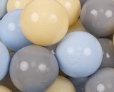 50 Balles/7Cm Balles Colorées Plastique Pour Piscine Enfant Bébé Fabriqué En EU, Bleu Pastel/Jaune Pastel/Gris - bleu pastel/jaune pastel/gris 5905054804909 5905054804909