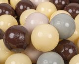 Kiddymoon - 50 Balles/7Cm Balles Colorées Plastique Pour Piscine Enfant Bébé Fabriqué En eu, Beige Pastel/Vert De Gris/Jaune Pastel/Brun - beige 5905054804848 5905054804848