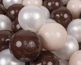50 Balles/7Cm Balles Colorées Plastique Pour Piscine Enfant Bébé Fabriqué En EU, Beige Pastel/Brun/Perle - beige pastel/brun/perle - Kiddymoon 5905054804459 5905054804459