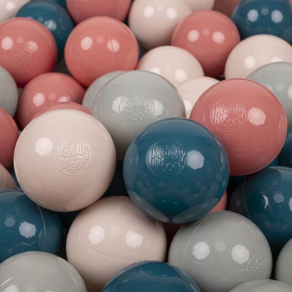 50 Balles/7Cm Balles Colorées Plastique Pour Piscine Enfant Bébé Fabriqué En EU, Turquoise Foncé/Beige Pastel/Vert De Gris/Saumon - turquoise 5905054804152 5905054804152