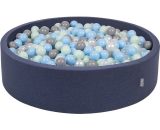Kiddymoon - Piscine à Balles 120X30cm/300 Balles Grande Rond Pour Bébé, Bleu Foncé:Perle/Gris/Transparent/Babyblue/Menthe - bleu 5905054802547 5905054802547