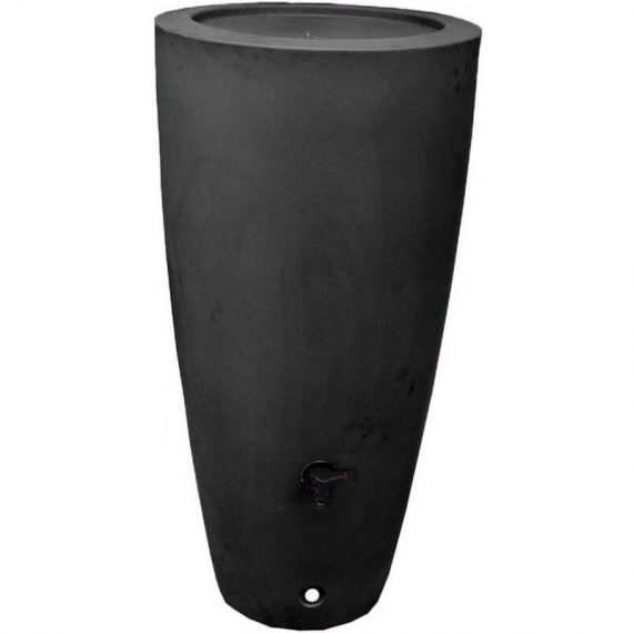 Plast'up Rotomoulage - pot conique recuperateur eau de pluie aerien r&c 200L-Noir-121cm - Noir 669014882455 F92025N