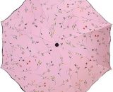 Ombrelle Anti UV Parapluies Pliants Dames Ombrelle Femme Pliant été Sun Proof Triple UV Protection Begonia Parasols de Parapluies pour Femmes (Rose) 8358138593355 Karhomezhl20223302