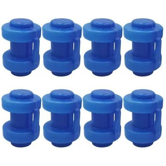 8 pièces 2.5*8 CM couvercle de tube de trampoline couvercle de colonne de tube en acier pour filet trampoline bleu 9496241239421 LUK05313