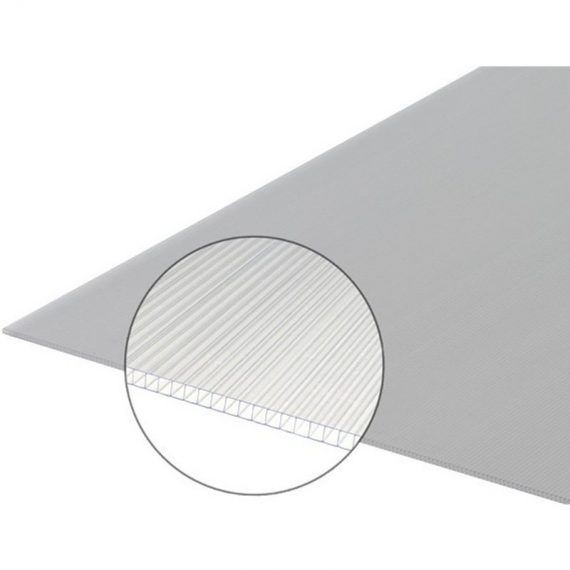 Plaque polycarbonate alvéolaire 4mm - Coloris - Translucide, Largeur - 105 cm, Longueur - 2 m - Translucide 3068752621130 2262113