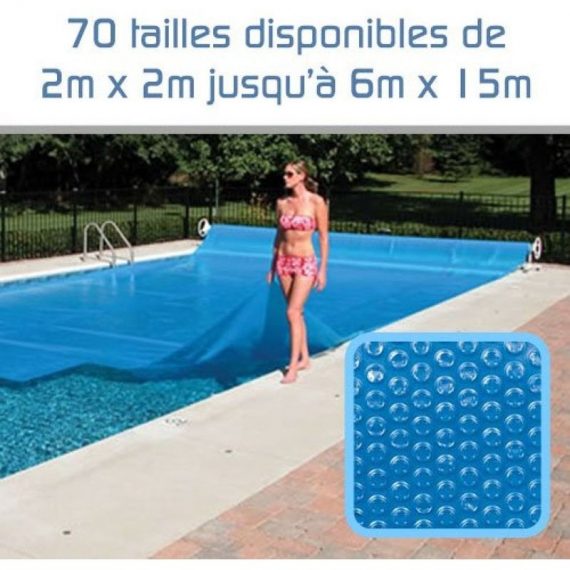 Bâche à Bulles 300 Microns pour piscine 2m x 8m Linxor Bleu 3662348025571 EGK635