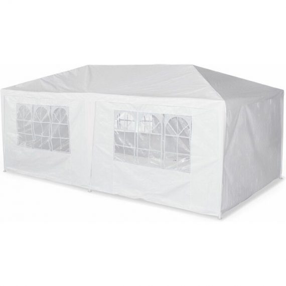 Tente de réception 3x6m - Aginum - Blanc - à utiliser comme pavillon, pergola, chapiteau ou tonnelle. - Blanc 3760216530421 P10921
