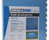 Dalle pour piscine bleu 50x50cm 1cm épaisseur 8 pièces Werkapro 3700723432016 13201