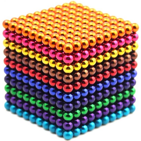 1000Pcs 3mm Magnetic Ball Set Magic Magnet Cube Building Toy for Stress Relief Mix 10-Color 4502190796795 TY162