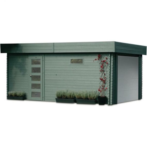 Solid - Garage 'Modern' - 19.26 m² - 3.58 x 5.38 x 2.56 m - 40 mm - Porte motorisée 5412025089352 81589