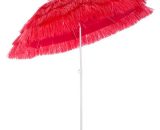 Kingsleeve - Parasol inclinable Hawaii 195 cm Parasol de plage Ø 160 cm réglable Jardin terrasse extérieur Rouge 4250525320053 102504