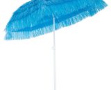 Parasol inclinable Hawaii 195 cm Parasol de plage Ø 160 cm réglable Jardin terrasse extérieur Bleu 4250525320060 102505