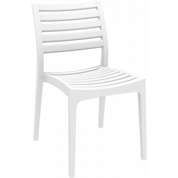 Chaise de jardin en plastique Ares blanc 4250420233700 CLP10184102