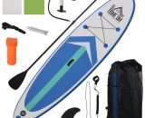 Homcom - Stand up paddle gonflable surf planche de paddle pour adulte dim. 320L x 80l x 15H cm nombreux accessoires fournis pvc - Bleu 3662970081549 A33-009BU