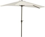 Demi parasol, parasol de balcon 5 entretoises métal polyester 2,69L x 1,38l x 2,36H m crème - Crème 3662970021408 84D-007CW