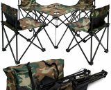 AMANKA Table de Camping + 4 Chaises + Sac de Transport 60x22x24cm | pliant léger petit portable | pour pique-nique festival grillade randonnée pêche 4057216013825 15995