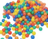 600 Boules de couleur ø 6 cm de diamètre | petites Balles colorées en plastique jeu jouet pour enfants | mélange multicolore jaune rouge bleu vert 4057216034288 16090