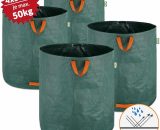 Gardebruk - 4x Sacs de jardin 500L 50 kg sac de déchets ordures végétaux tissu renforcé pliable hydrofuges sac 4250525370720 993940