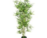 Plante artificielle avec pot Bambou 120 cm Vert - Vidaxl 791298517959 244456FR