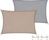 Linxor - Voile d'ombrage rectangulaire imperméable et anti-UV - 3 x 4 m - Taupe Taupe 3662348038656 EGK2126
