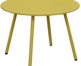 Proloisirs - Table basse de jardin ronde en acier Rio - moutarde Ø 50 cm 3700103085528 AB34