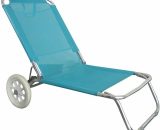 O'beach - Chaise de plage avec roulettes Dimensions : 124 x 64 x 82 cm 3700684100689 3700684100689