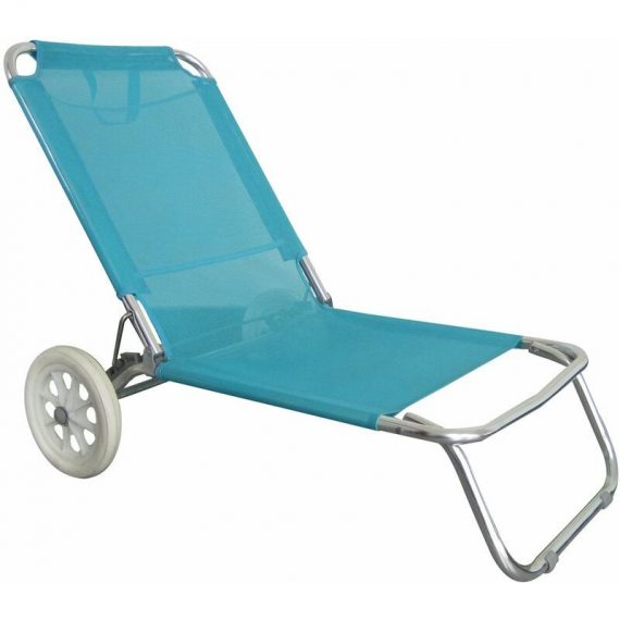 O'beach - Chaise de plage avec roulettes Dimensions : 124 x 64 x 82 cm 3700684100689 3700684100689