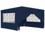 Tente de réception avec parois latérales 4x4 m Bleu 90 g/m² - Bleu - Vidaxl 8719883767697 8719883767697