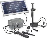 Esotec - Pompe solaire pour bassin 8W 300l / h Batterie LED Pompe solaire Pompe pour bassin de jardin 101923 4260057865847 101923