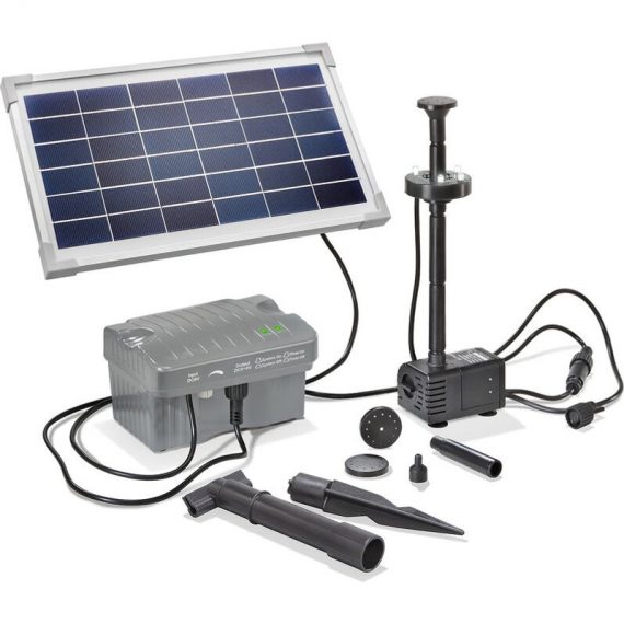 Esotec - Pompe solaire pour bassin 8W 300l / h Batterie LED Pompe solaire Pompe pour bassin de jardin 101923 4260057865847 101923