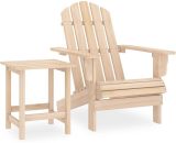 Vidaxl - Chaise de jardin Adirondack avec table Bois de sapin massif - Crème 8720286241035 8720286241035