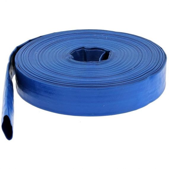 Tuyau de refoulement plat Ø 32 mm (1 1/4'') bleu - Longueur 10 mètres 3662996677368 tuyaubleu-1.25-10m