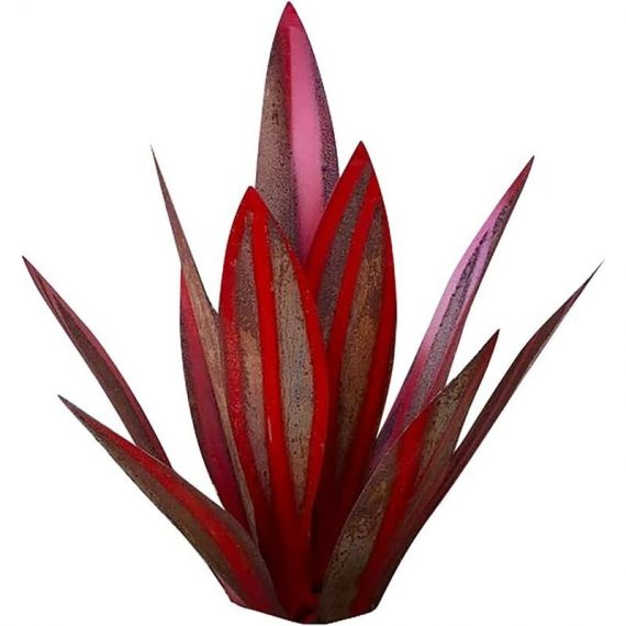 Plante d'agave en métal, pour la décoration de jardin, rouge, sculpture rustique de Tequila, adaptée pour l'intérieur, ornements de pelouse 9085686265074 VERsXX-001398