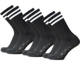 3 paires de chaussettes de football antidérapantes, chaussettes de sport respirantes à séchage rapide pour le fitness en plein air,Noir 755924449052 Y25599B-3