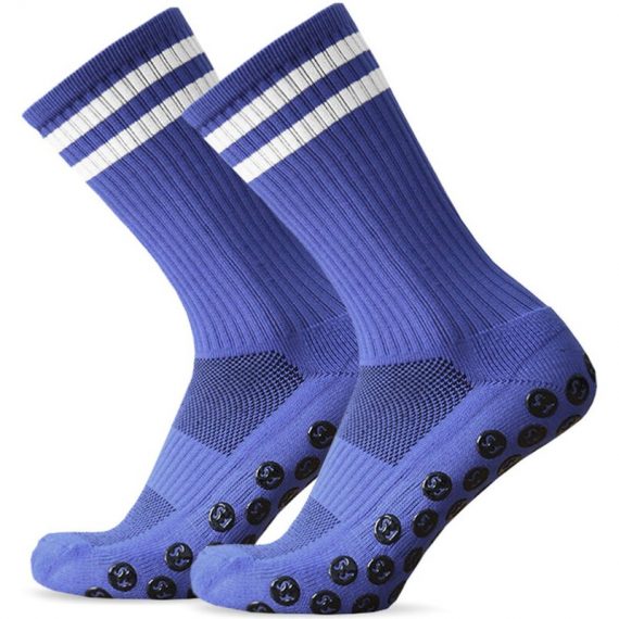 1 paire de chaussettes de football antidérapantes, chaussettes de sport respirantes à séchage rapide pour le fitness en extérieur,Bleu 755924448994 Y25599BL