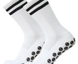 1 paire de chaussettes de football antidérapantes, chaussettes de sport respirantes à séchage rapide pour le fitness en extérieur,White 755924448970 Y25599W