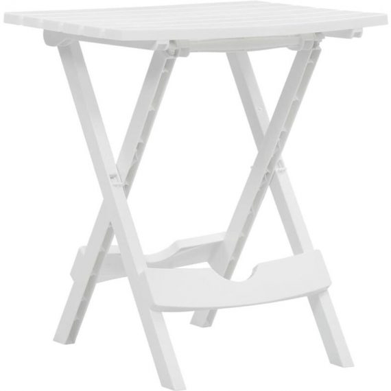 Table pliable de jardin 45,5x38,5x50 cm Blanc - Blanc 3750102169361 47690-FR