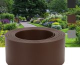 Vingo - Bordure de jardin Bordure de pelouse flexible Bordure de lit en plastique dur Bordure de tonte Jardinage 25m*10cm*2mm marron - brun 726503433571 MMVG-B-1-HG7306