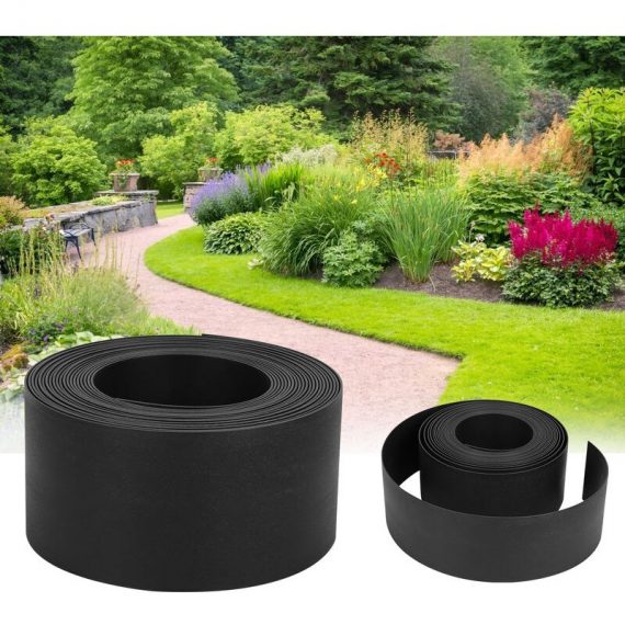 Vingo - Bordure de jardin Bordure de pelouse flexible Bordure de lit en plastique dur Bordure de tonte Jardinage 10m*14cm*2mm Noir - noir 726503433502 MMVG-B-1-HG7299