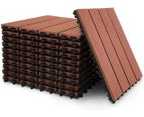 Caillebotis dalles terrasse 44 mboîtables installation très simple petits carreaux composite plastique imitation bois Marron - Vingo 726504114745 MMVG-C-44-HG6320