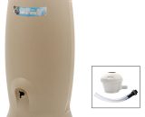 Récupérateur d'eau de pluie 1000 L rotomoulé RECUP'O + Kit Collecteur - Eda - Beige 3086960186838 10910.BE.PX1
