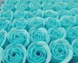 Lot de 81 savons en forme de rose - savons parfumés à la rose dans une boîte cadeau - pour un mariage, la Saint-Valentin ——bleu clair 9771353085785 XDA11356-LYY