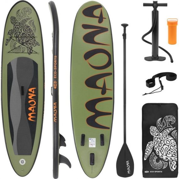 Ecd Germany - 10 ft sup Stand up paddle board gonflable 308 cm Maona olive pompe à air pagaie 4064649079090 490004629