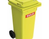 Bac à ordures 120 l HDPE jaune mobile selon EN 840 - Sulo 4020747747484 172366