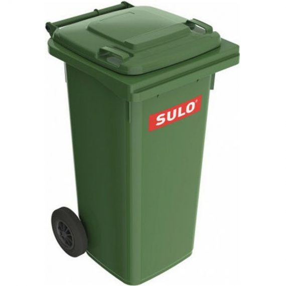 Bac à ordures 120 l hdpe vert mobile selon en 840 Sulo 4020747539379 172369